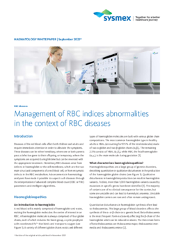 Management of RBC indices abnormalities in the context of RBC diseases
